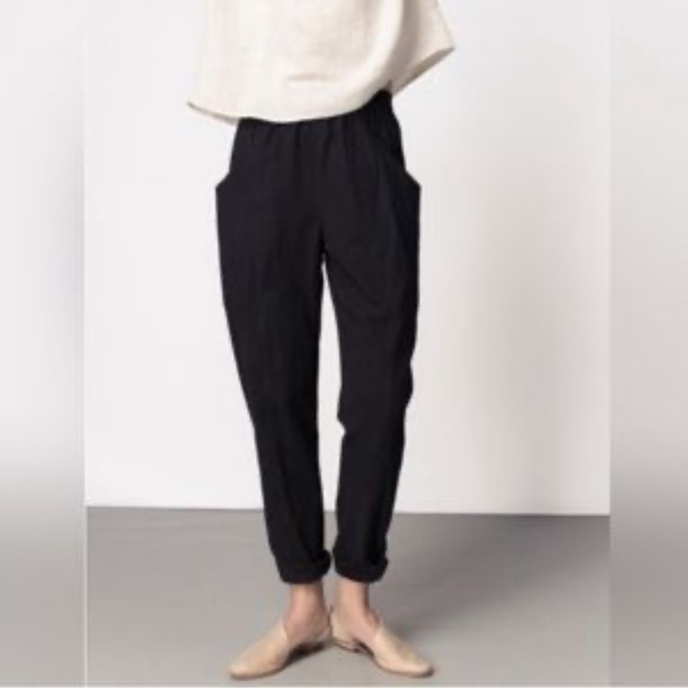 Elizabeth suzann Clyde work pants in black canvas size 14 short